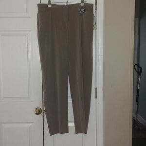 Counterparts slimming sensations tan dress flat front dress pants  Sz 18 NWT